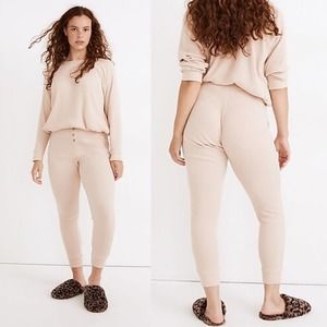 Madewell ribbed knit slim pajama pants